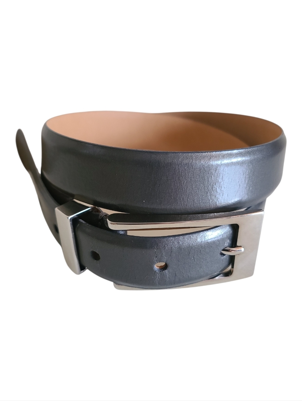 nordstrom genuine leather mens grey belt made in italy size M